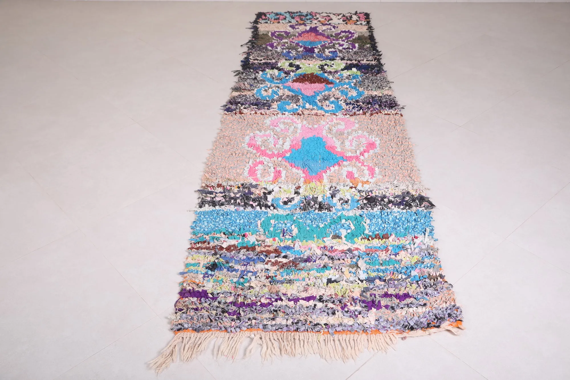 Colorful Moroccan Rug 3 x 9.7 FT - Vibrant Artistic Design