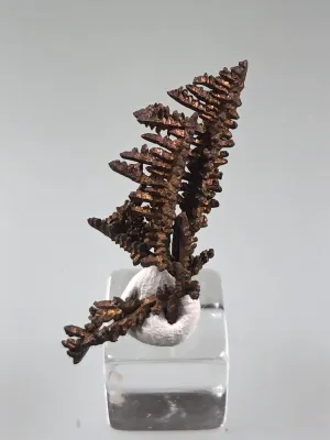 Copper, Champion Mine, Lake Superior Copper District, Houghton County, Michigan, ex. Louis Lafayette Collection, Thumbnail 0.5 x 1.0 x 3.0 cm, $35. Online 12/17
