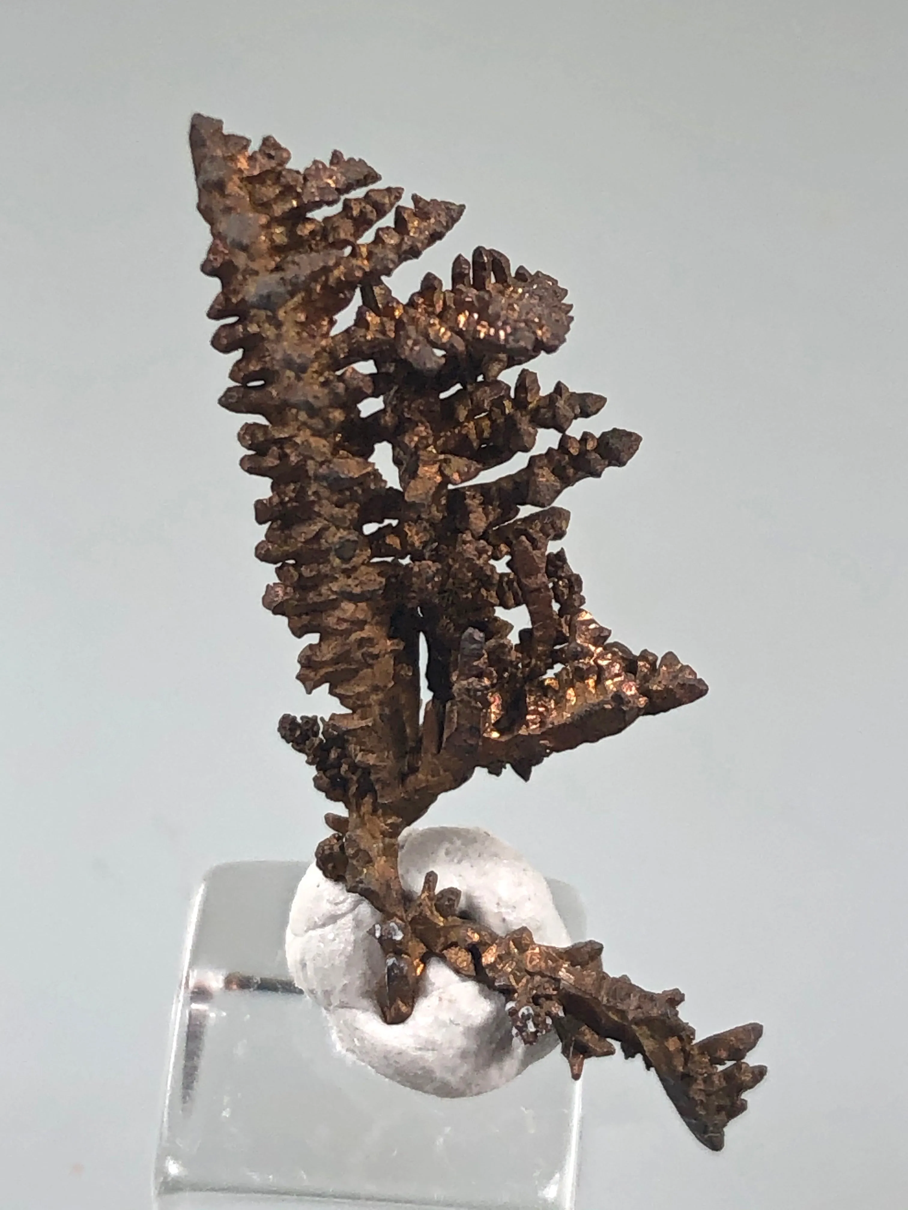 Copper, Champion Mine, Lake Superior Copper District, Houghton County, Michigan, ex. Louis Lafayette Collection, Thumbnail 0.5 x 1.0 x 3.0 cm, $35. Online 12/17