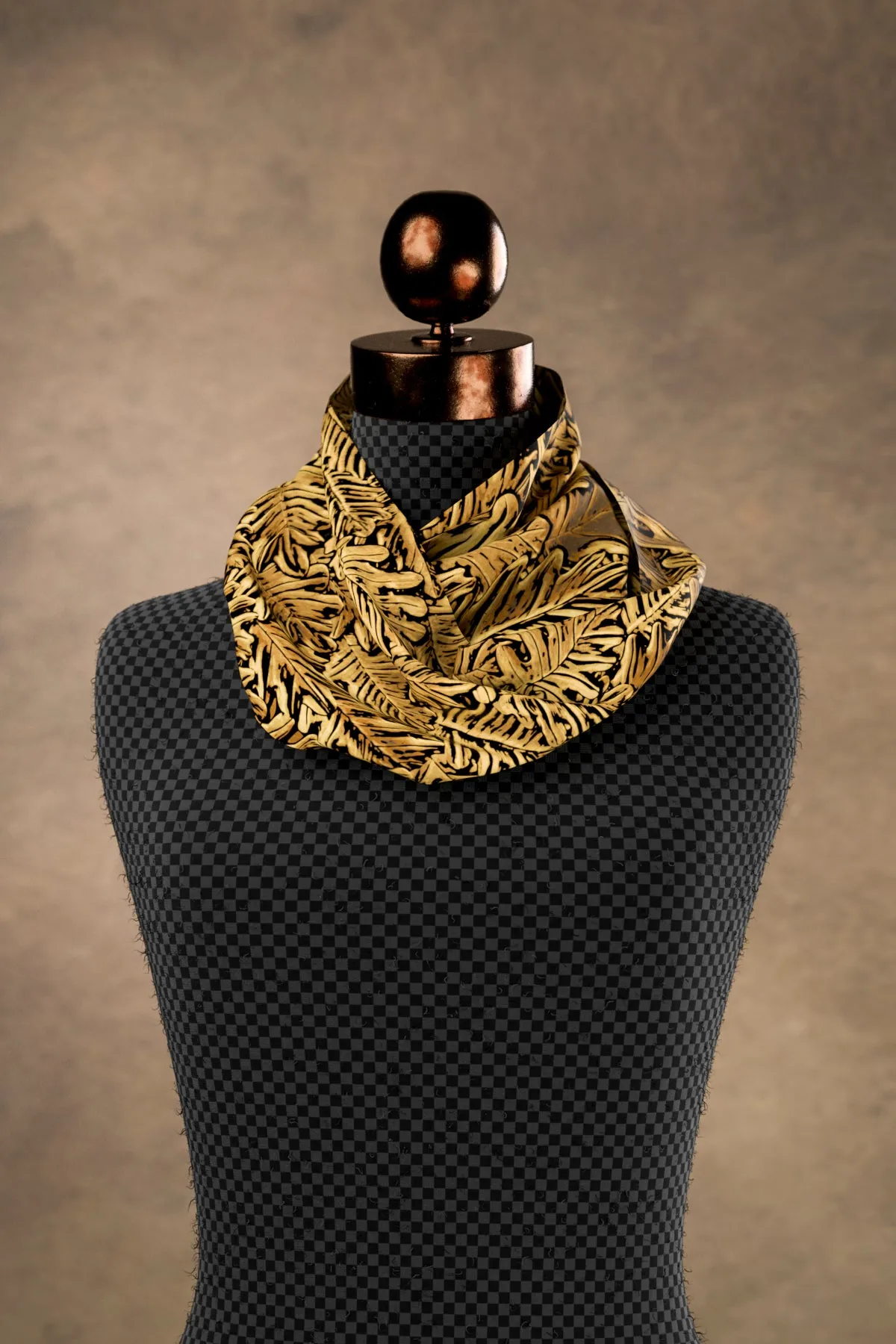 Copper Oak Leaf Square Scarf