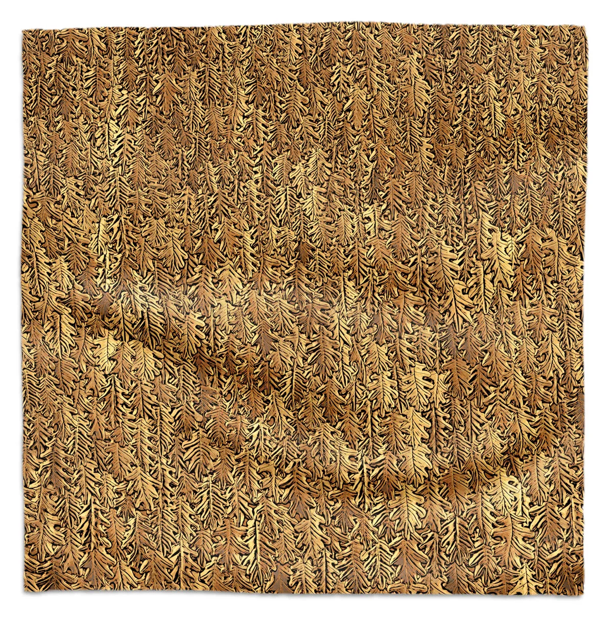 Copper Oak Leaf Square Scarf