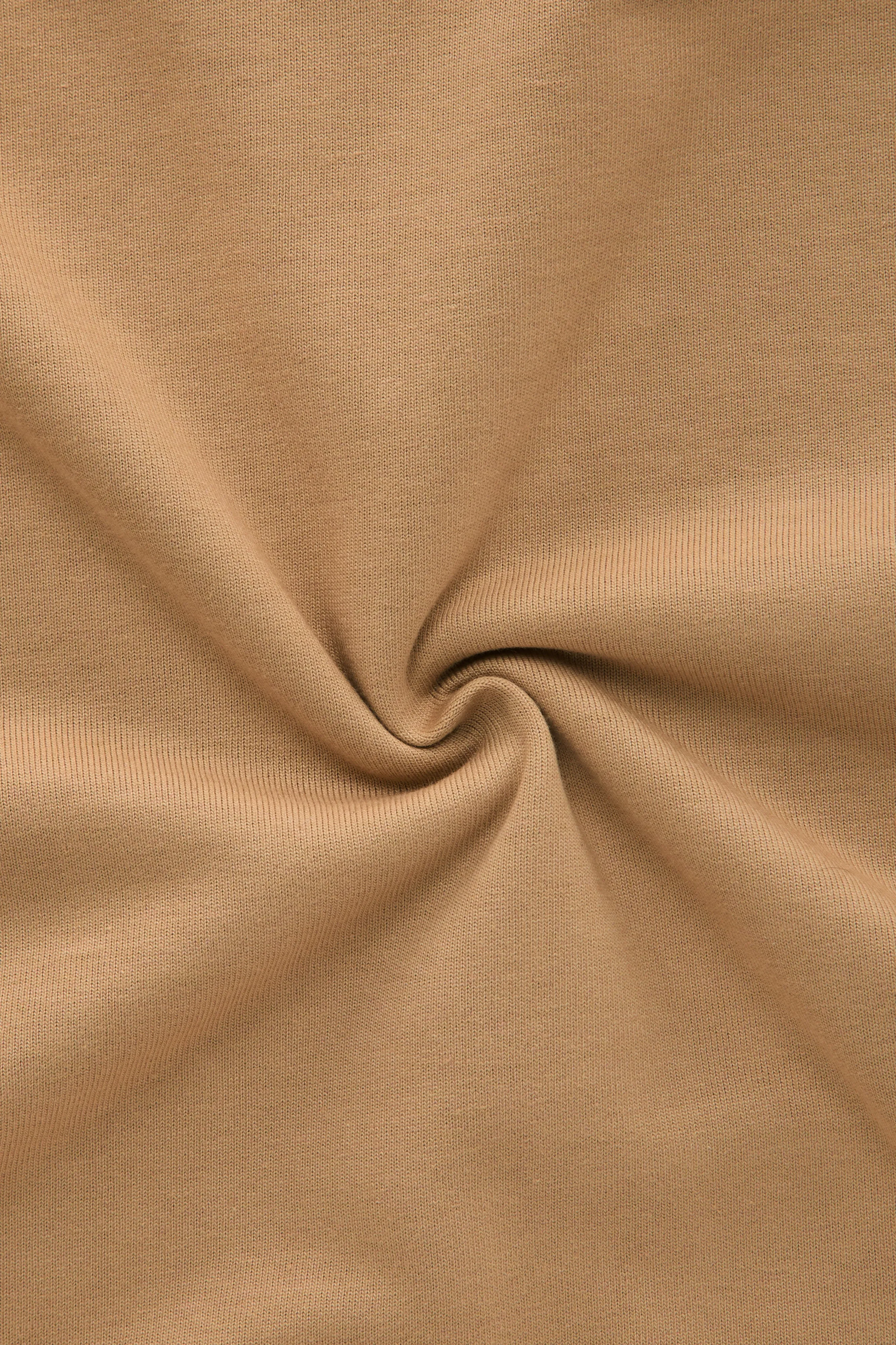 Cotton Cashmere Long Sleeve Hoodie Caramel
