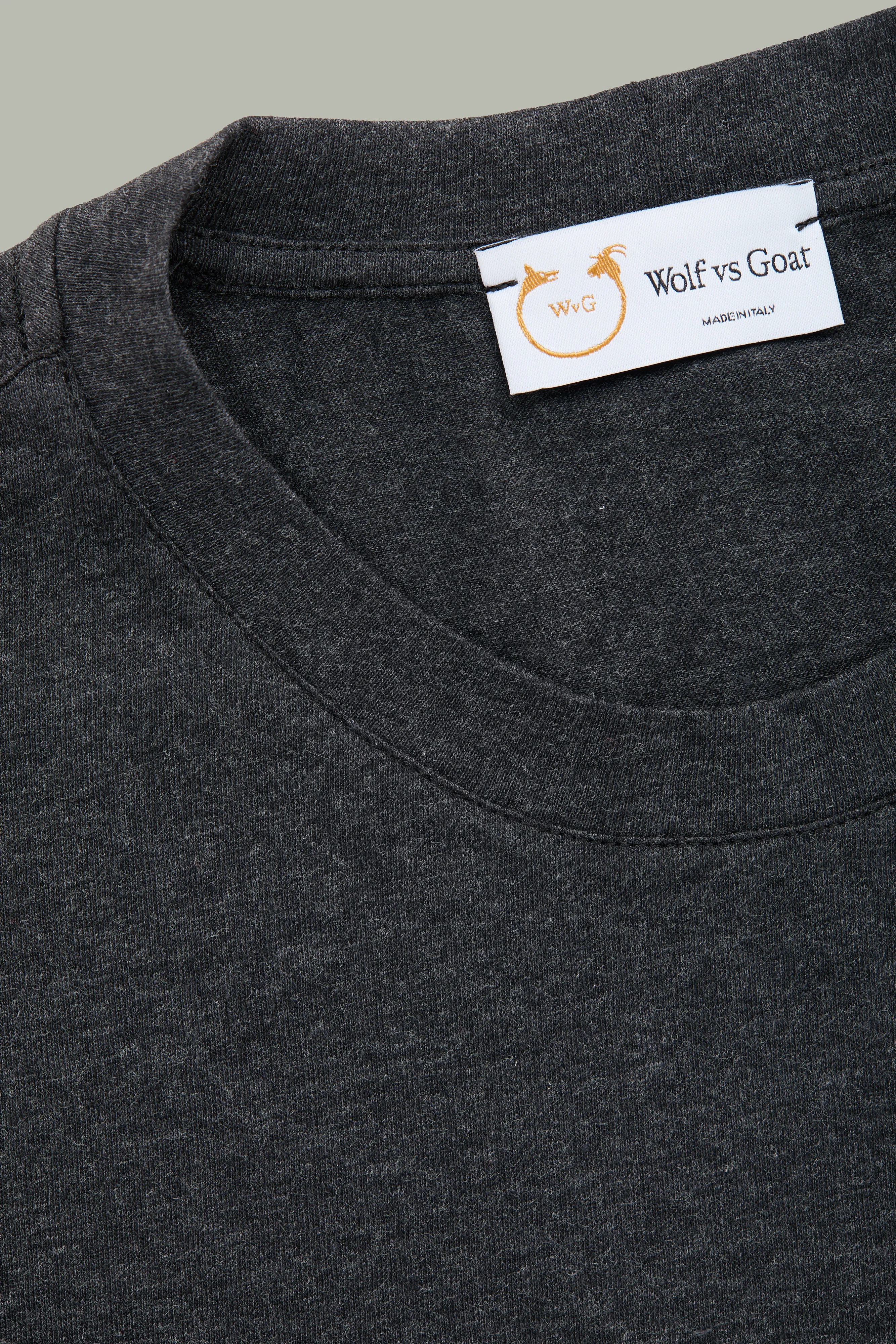 Cotton Cashmere Short Sleeve Crew Neck Tee Fumo