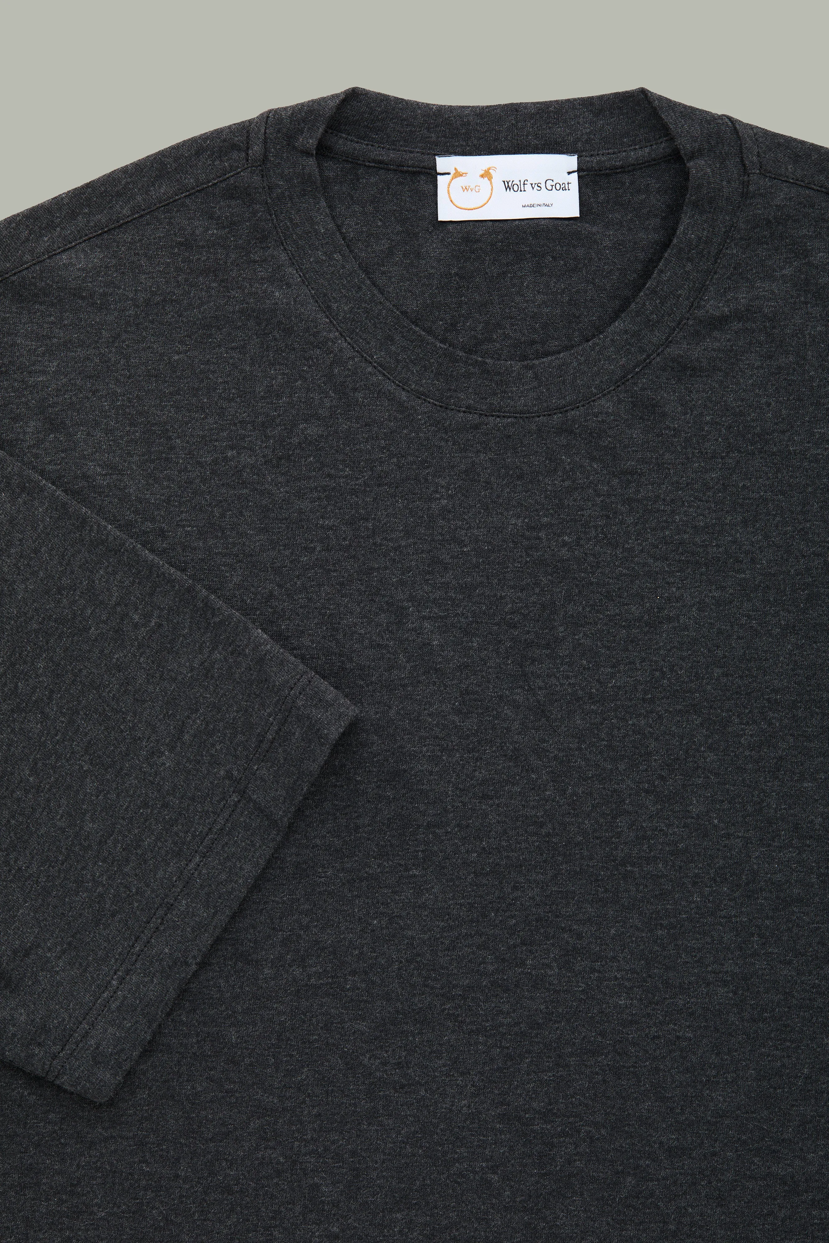 Cotton Cashmere Short Sleeve Crew Neck Tee Fumo