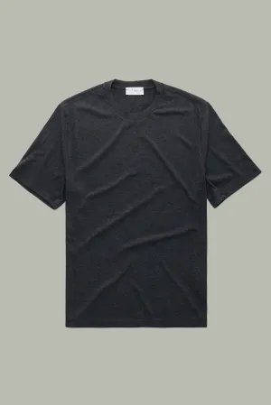 Cotton Cashmere Short Sleeve Crew Neck Tee Fumo