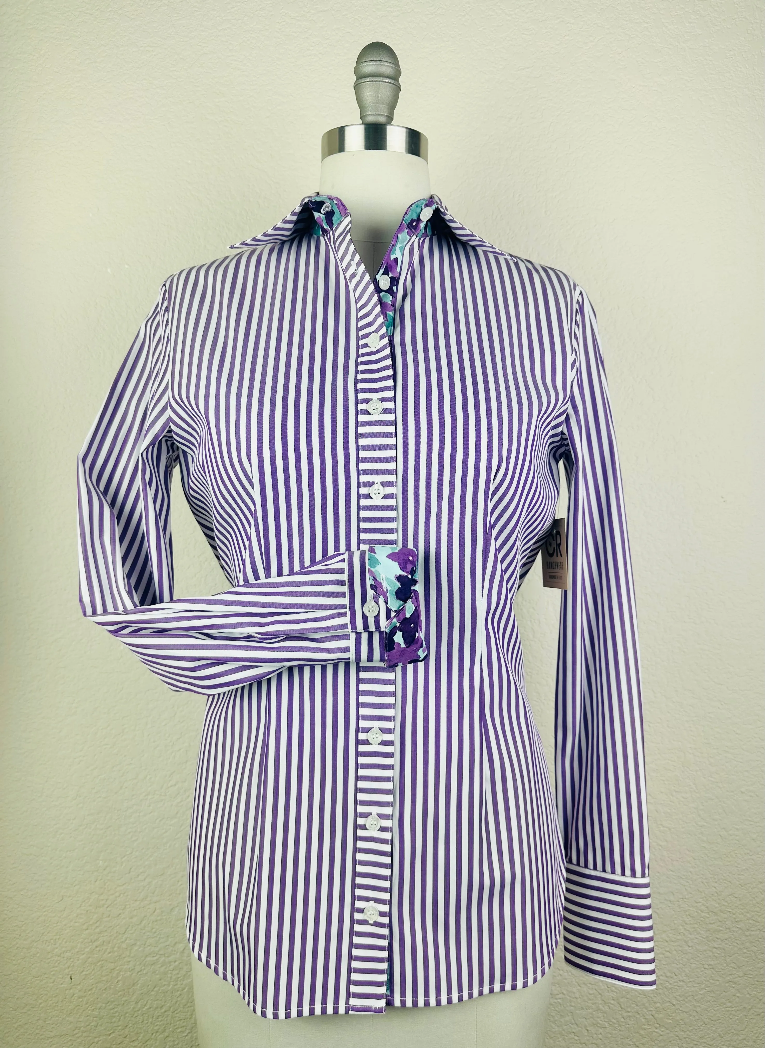 CR Tradition Purple and White Bengal Stripe - FINAL SALE