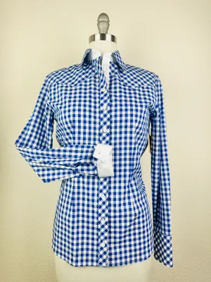 CR Western Pro Royal and White Gingham