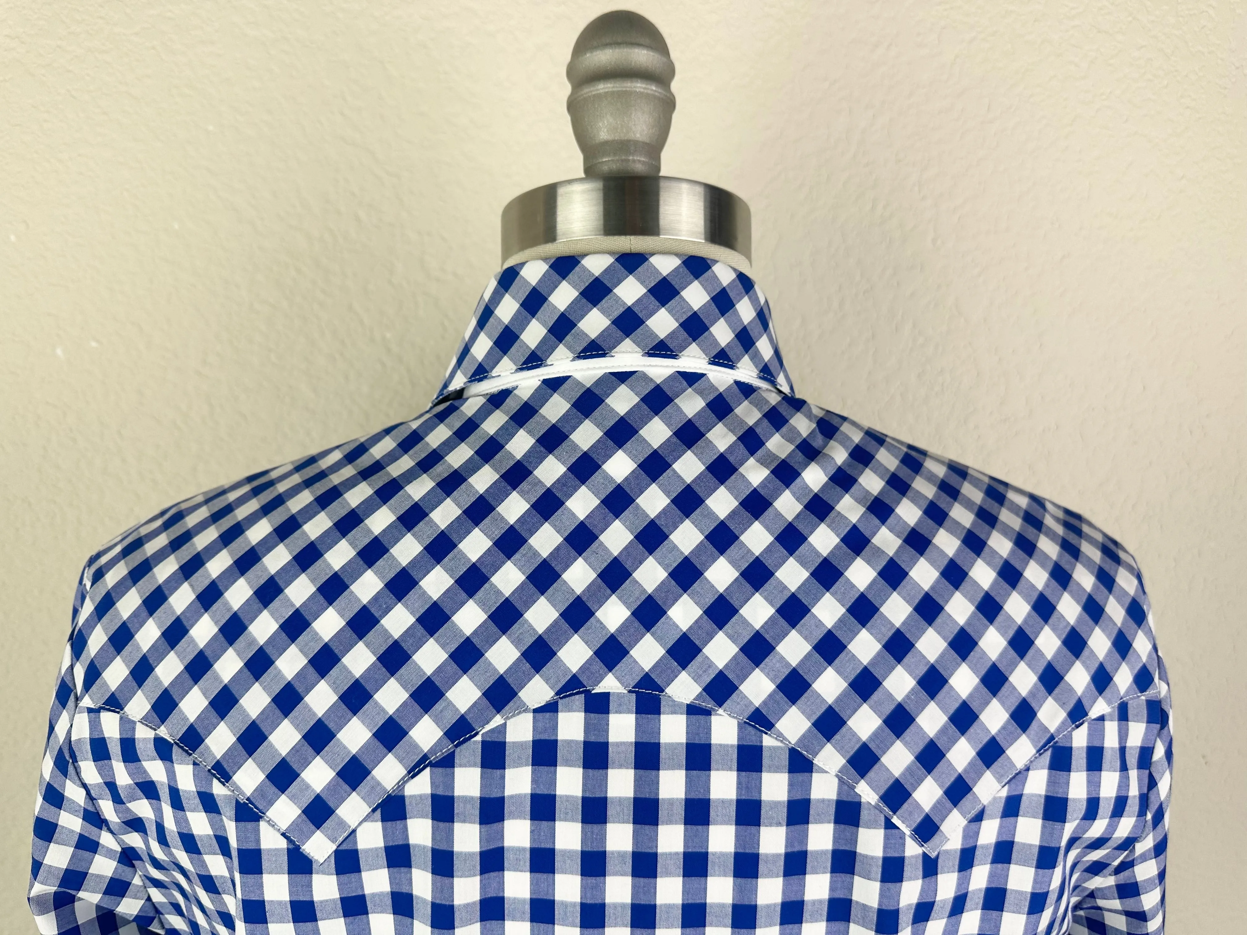 CR Western Pro Royal and White Gingham