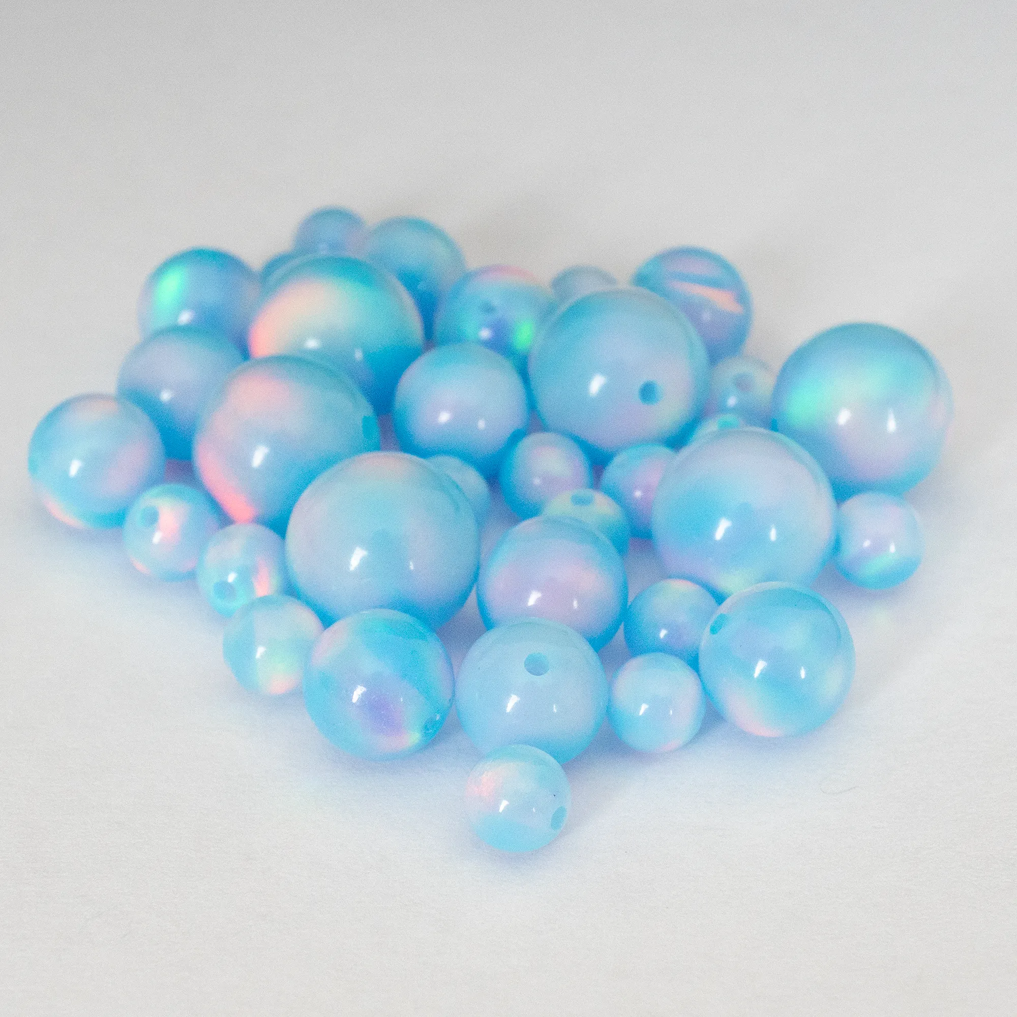 Crystal Blue Opalescence Craft Beads