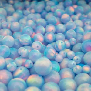 Crystal Blue Opalescence Craft Beads