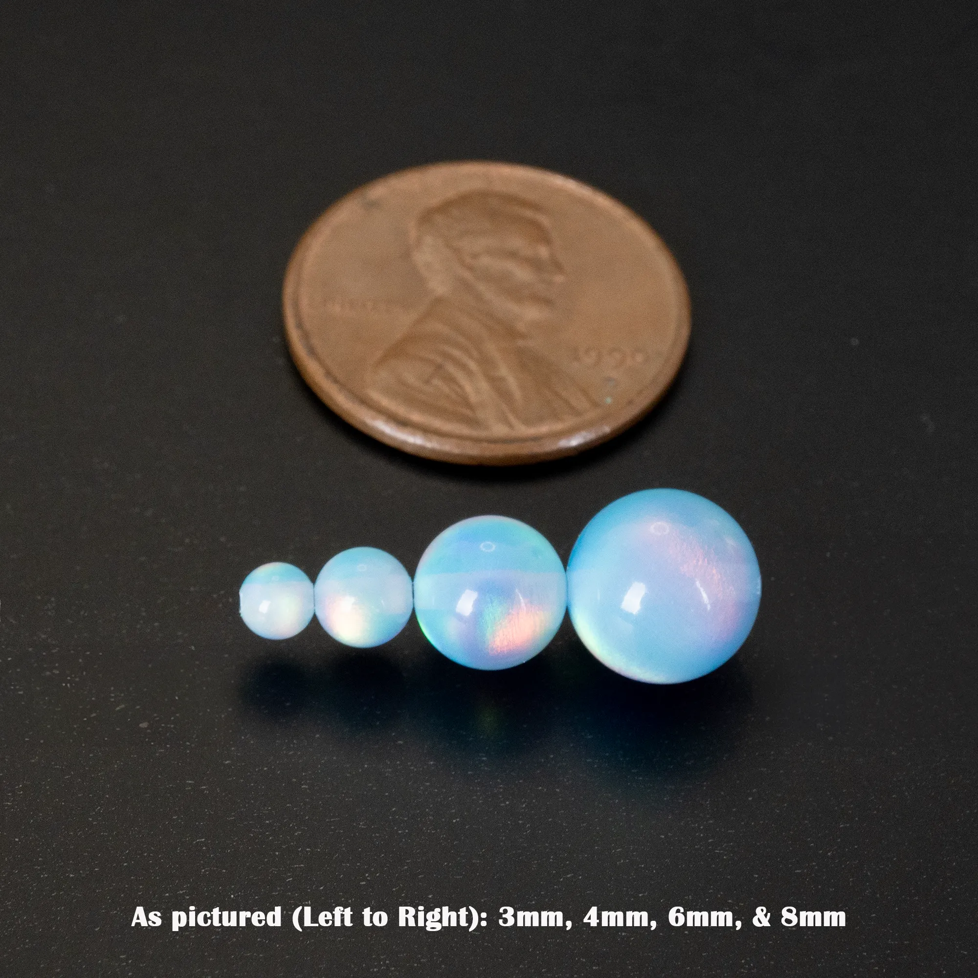 Crystal Blue Opalescence Craft Beads