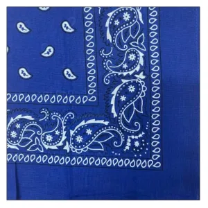 Dark Blue Paisley Cowboy Bandana
