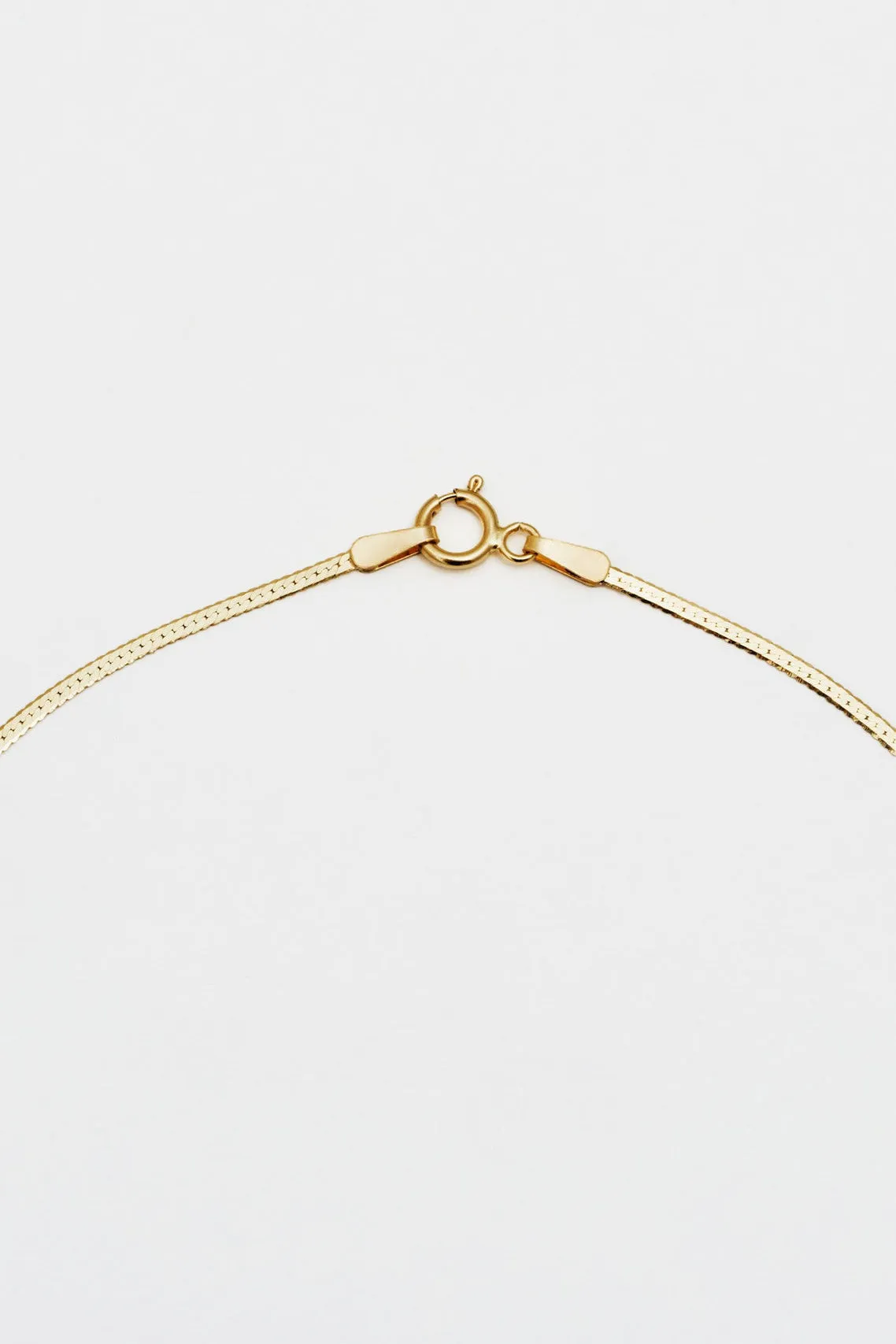 Demi Herringbone Necklace in 10k Yellow Gold