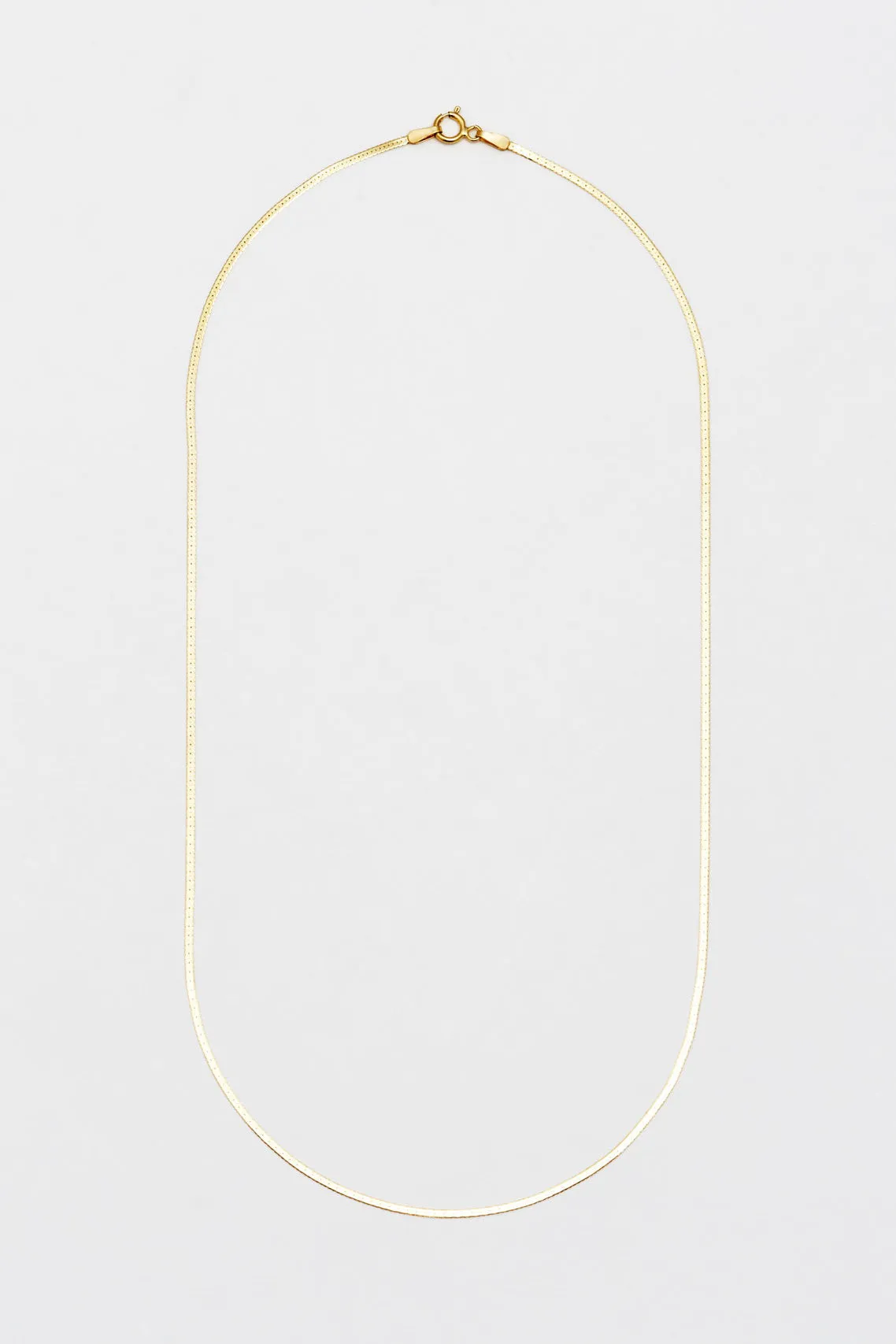 Demi Herringbone Necklace in 10k Yellow Gold