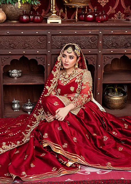 Designer Wedding Red Sharara Dress for Bride #WN102