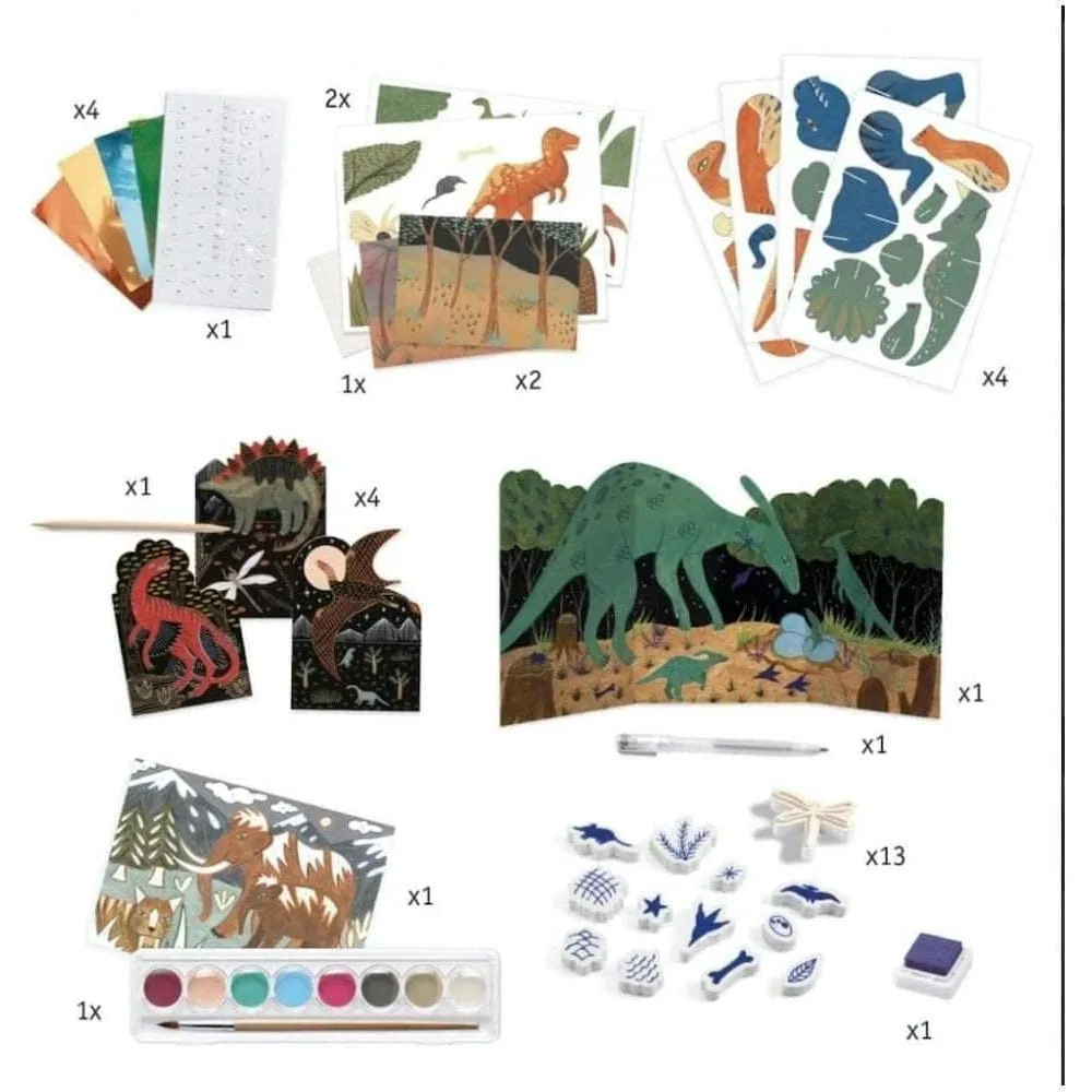 DJECO Le Grand Artist Multi-Activity Craft Kit - The World of Dinosaurs