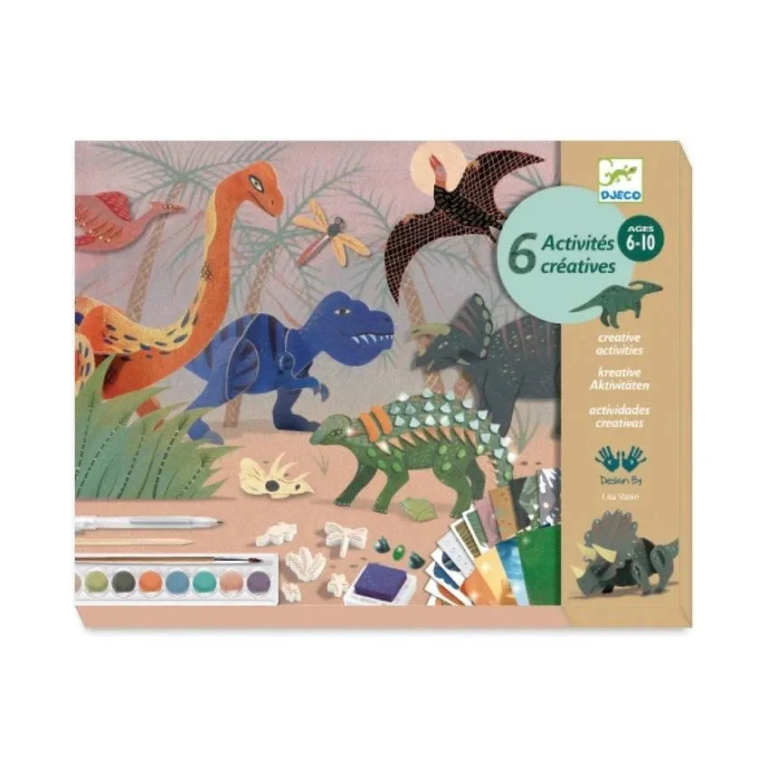 DJECO Le Grand Artist Multi-Activity Craft Kit - The World of Dinosaurs