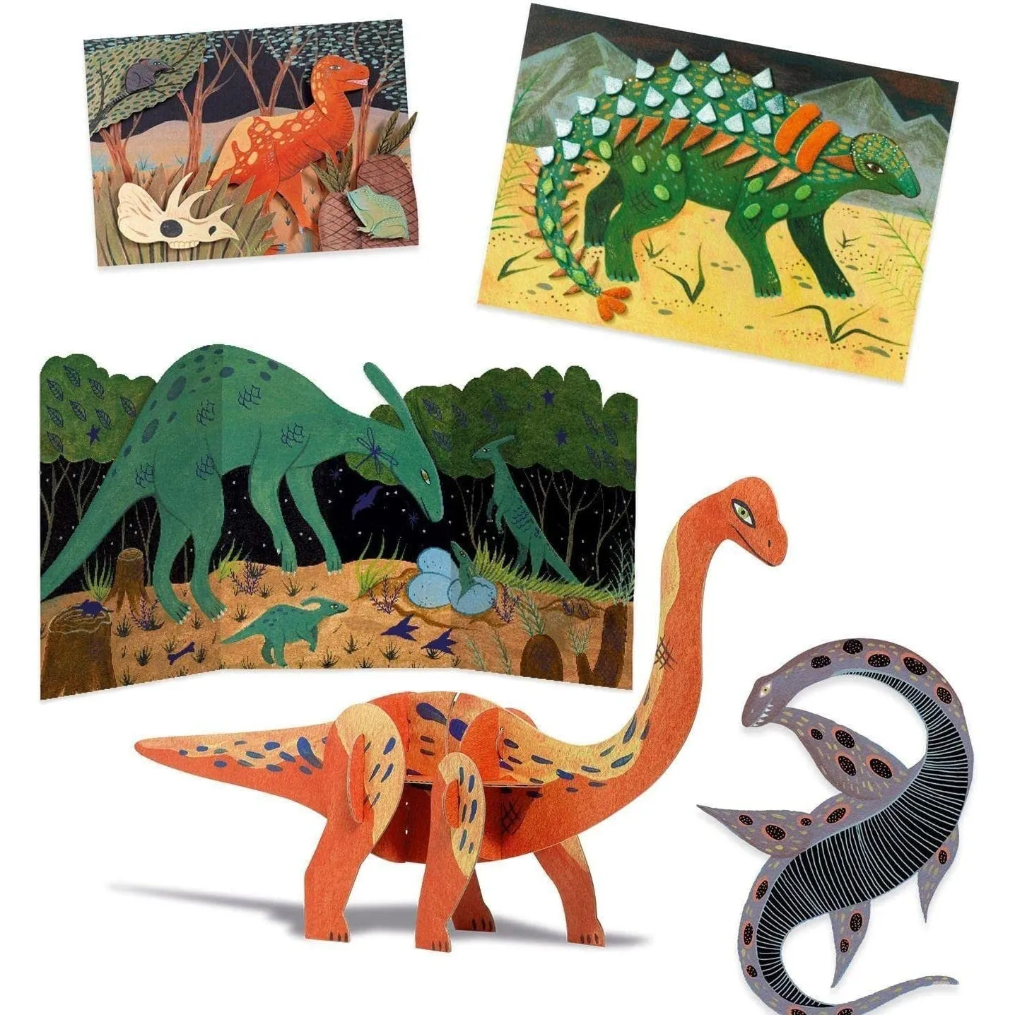 DJECO Le Grand Artist Multi-Activity Craft Kit - The World of Dinosaurs