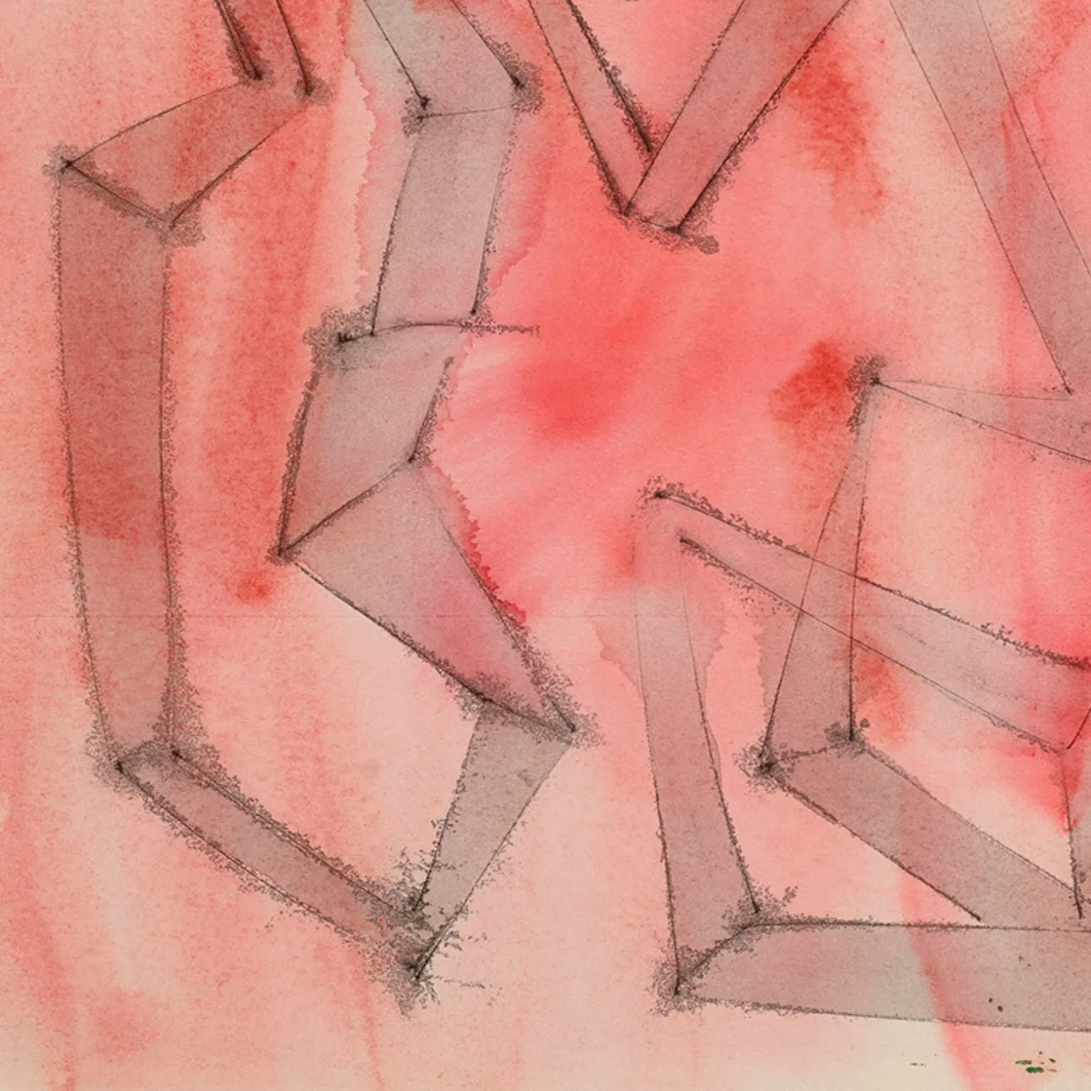DOROTHY DEHNER “ANGULAR RHYTHM” INK AND WATERCOLOR, 1951