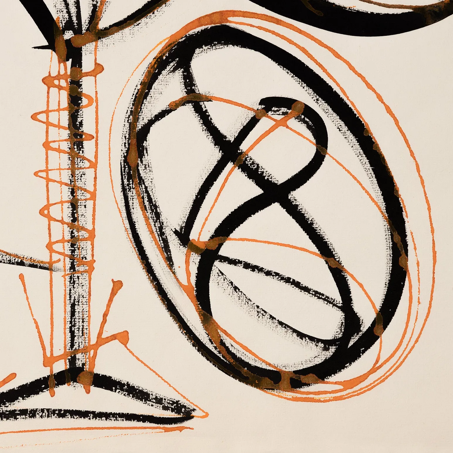 DOROTHY DEHNER “BICEP” INK AND WATERCOLOR, 1954