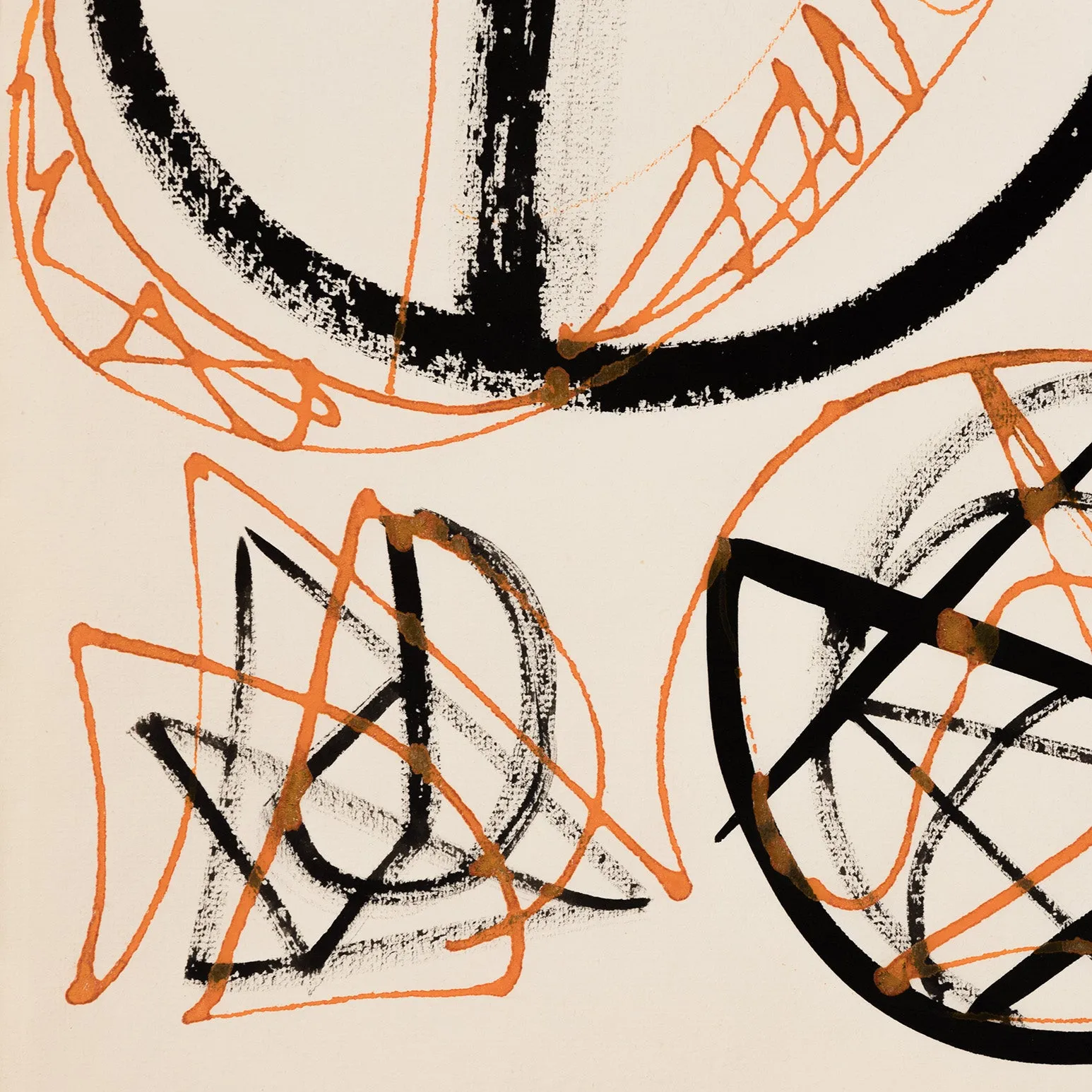 DOROTHY DEHNER “BICEP” INK AND WATERCOLOR, 1954