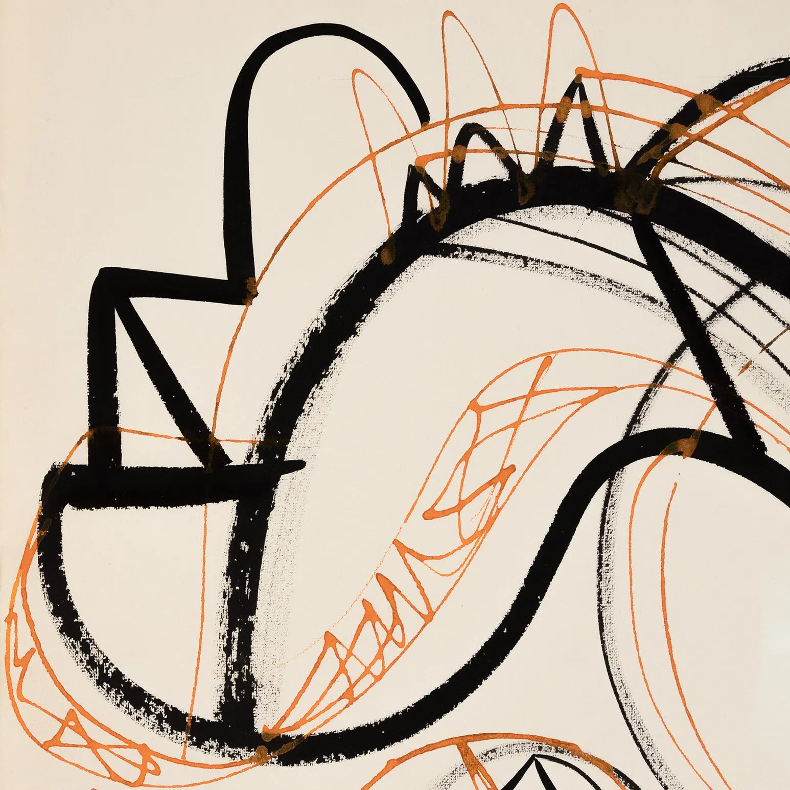 DOROTHY DEHNER “BICEP” INK AND WATERCOLOR, 1954