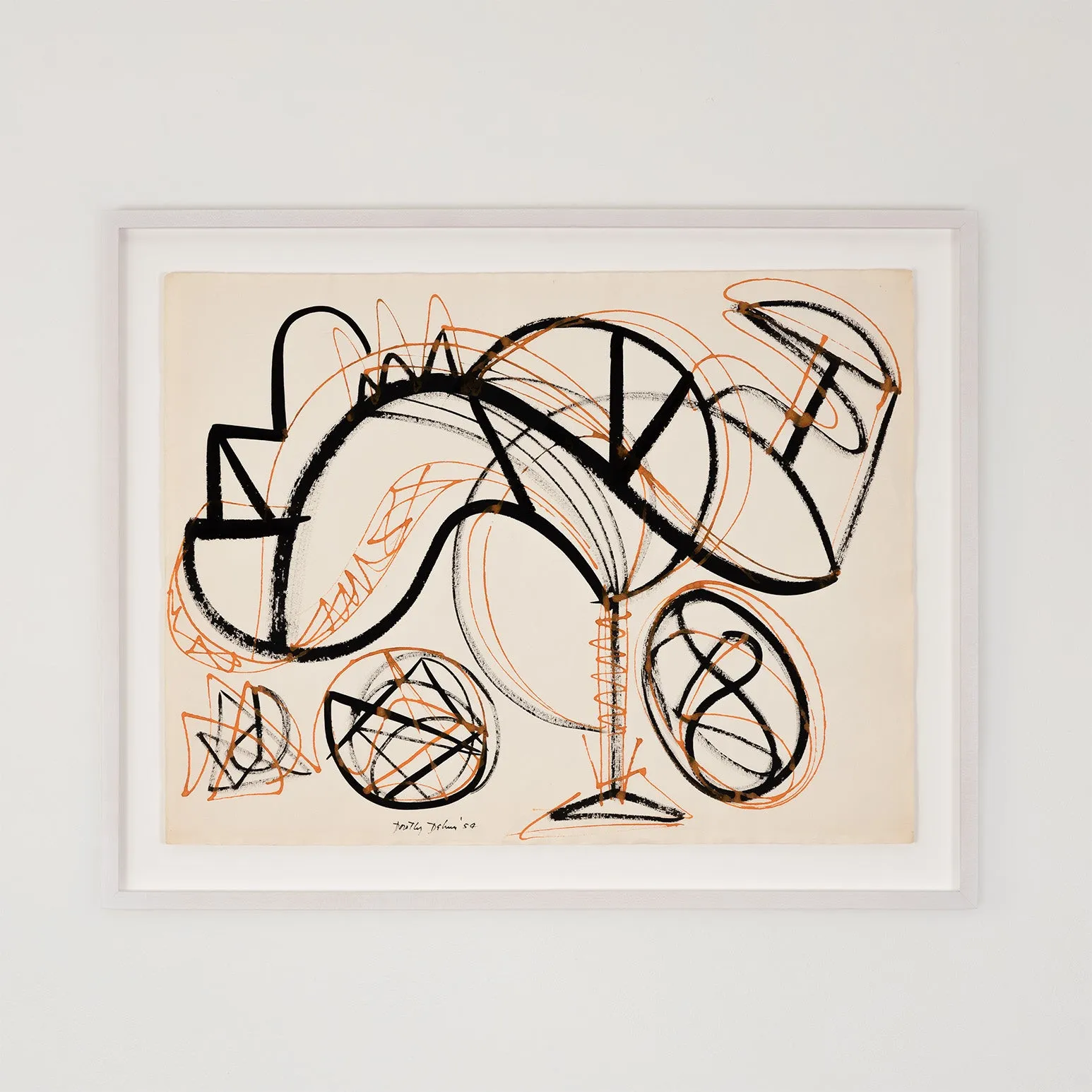 DOROTHY DEHNER “BICEP” INK AND WATERCOLOR, 1954