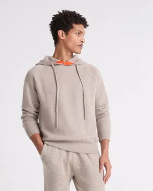 Double-sided cashmere hoodie