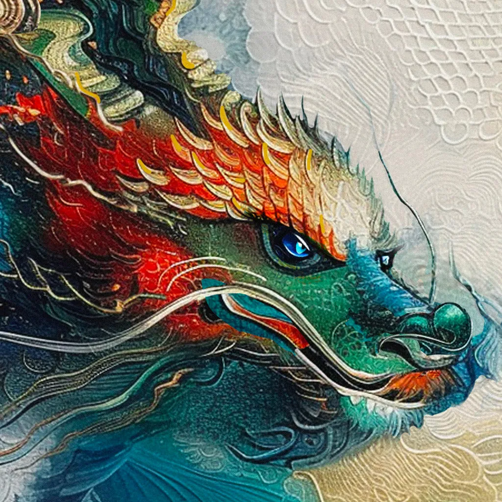 Dragon Power Pure Silk Scarf