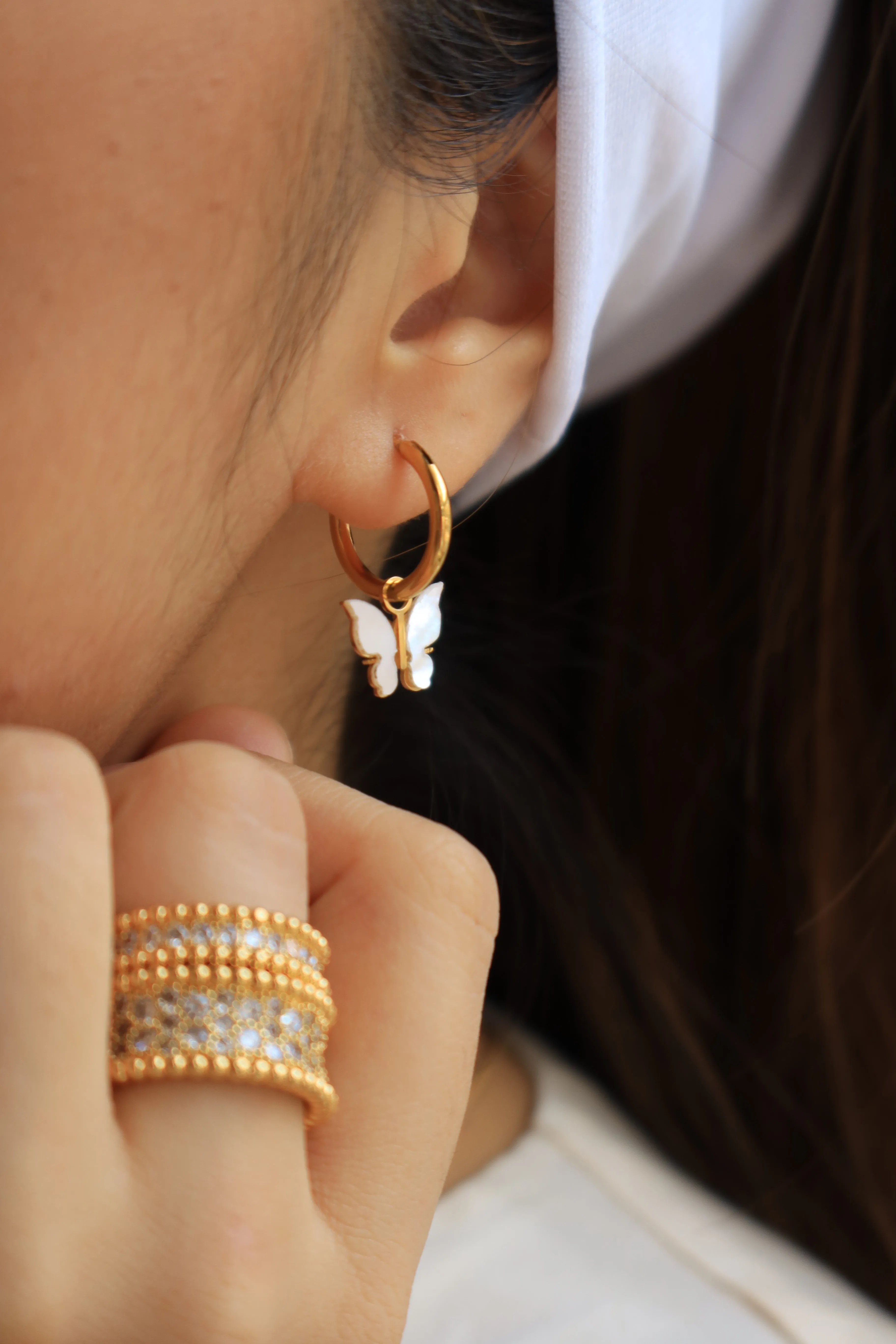 Dreamy Butterfly Hoops