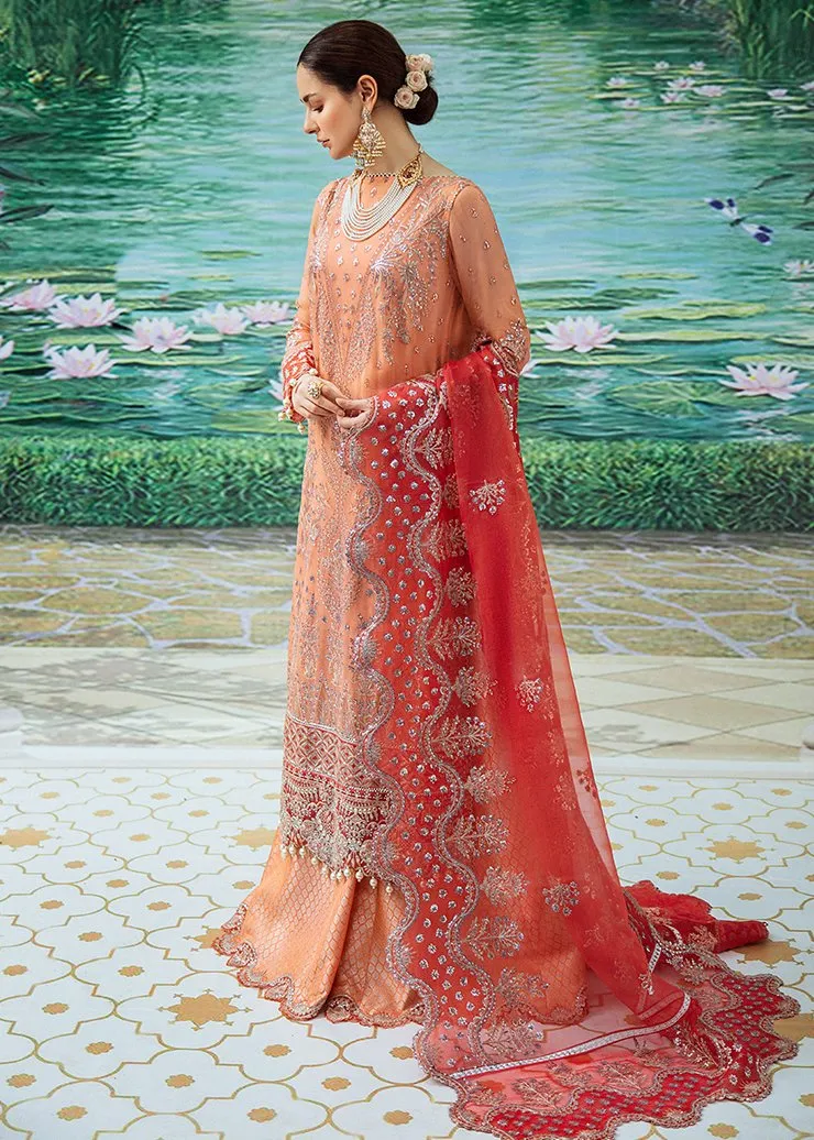 Elegant Pakistani Sharara Dress in Peach Color #PF122