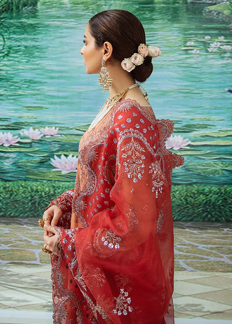 Elegant Pakistani Sharara Dress in Peach Color #PF122