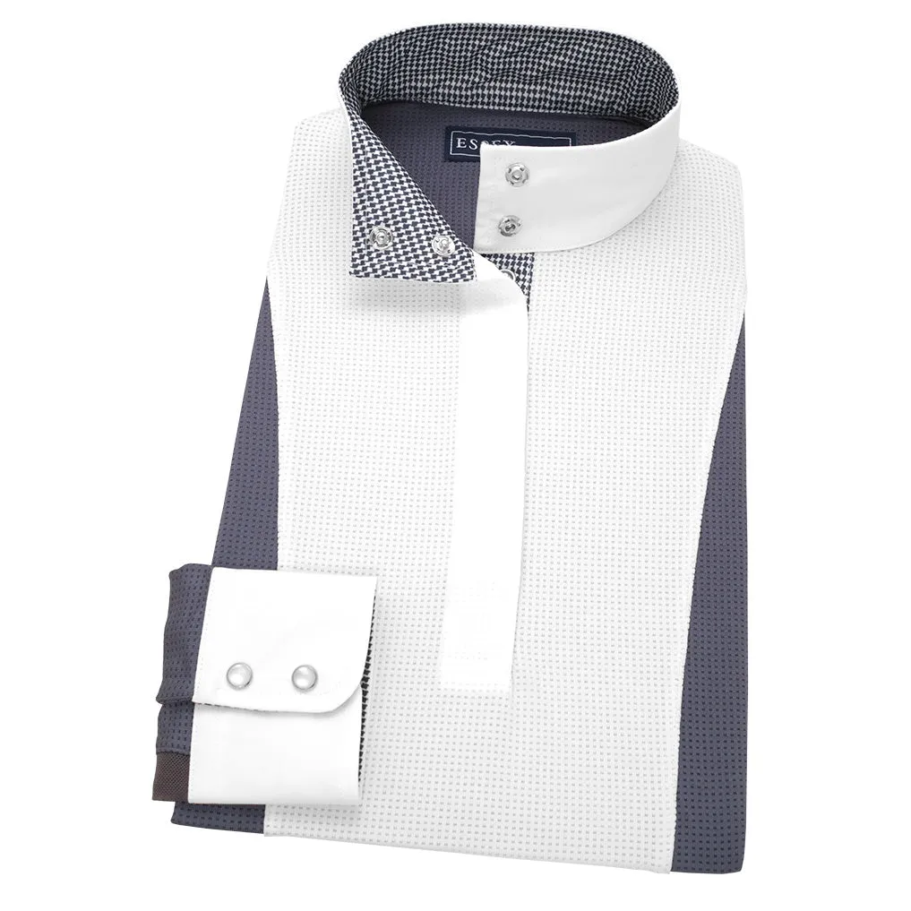 Essex Classics Ladies Dark Grey Luna Performance Houndstooth Show Shirt