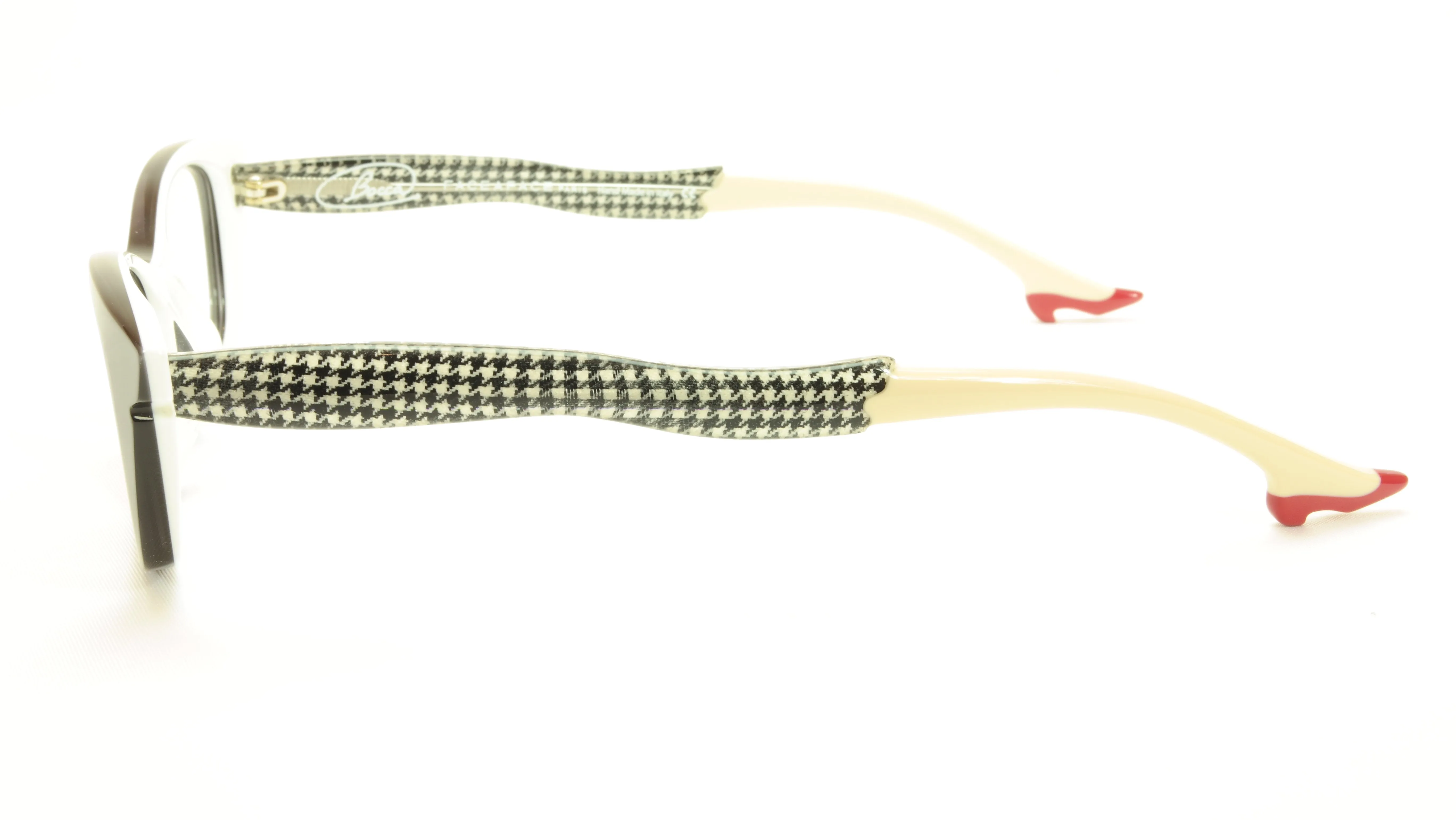 Face A Face Bocca Sixties Dark Mauve Houndstooth Eyewear