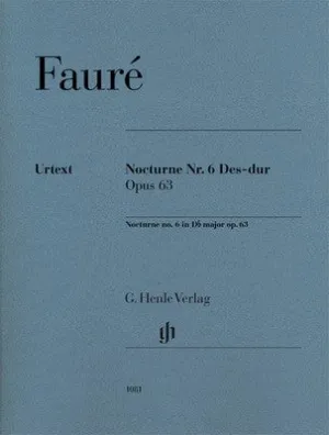 FAURE - NOCTURNE NO 6 D FLAT MAJOR OP 63 PIANO URTEXT