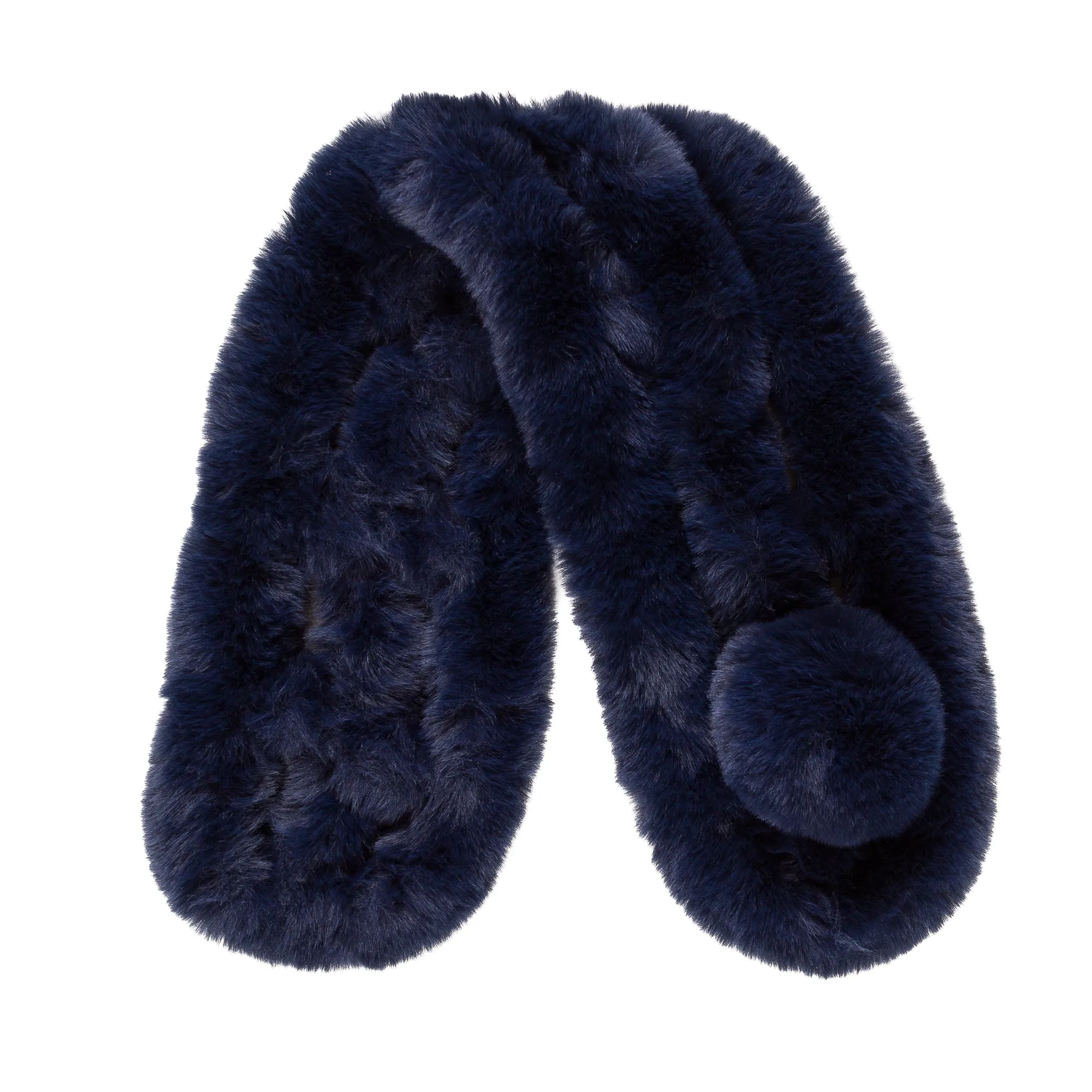 Faux Fur Collar Scarf for Women (Navy)