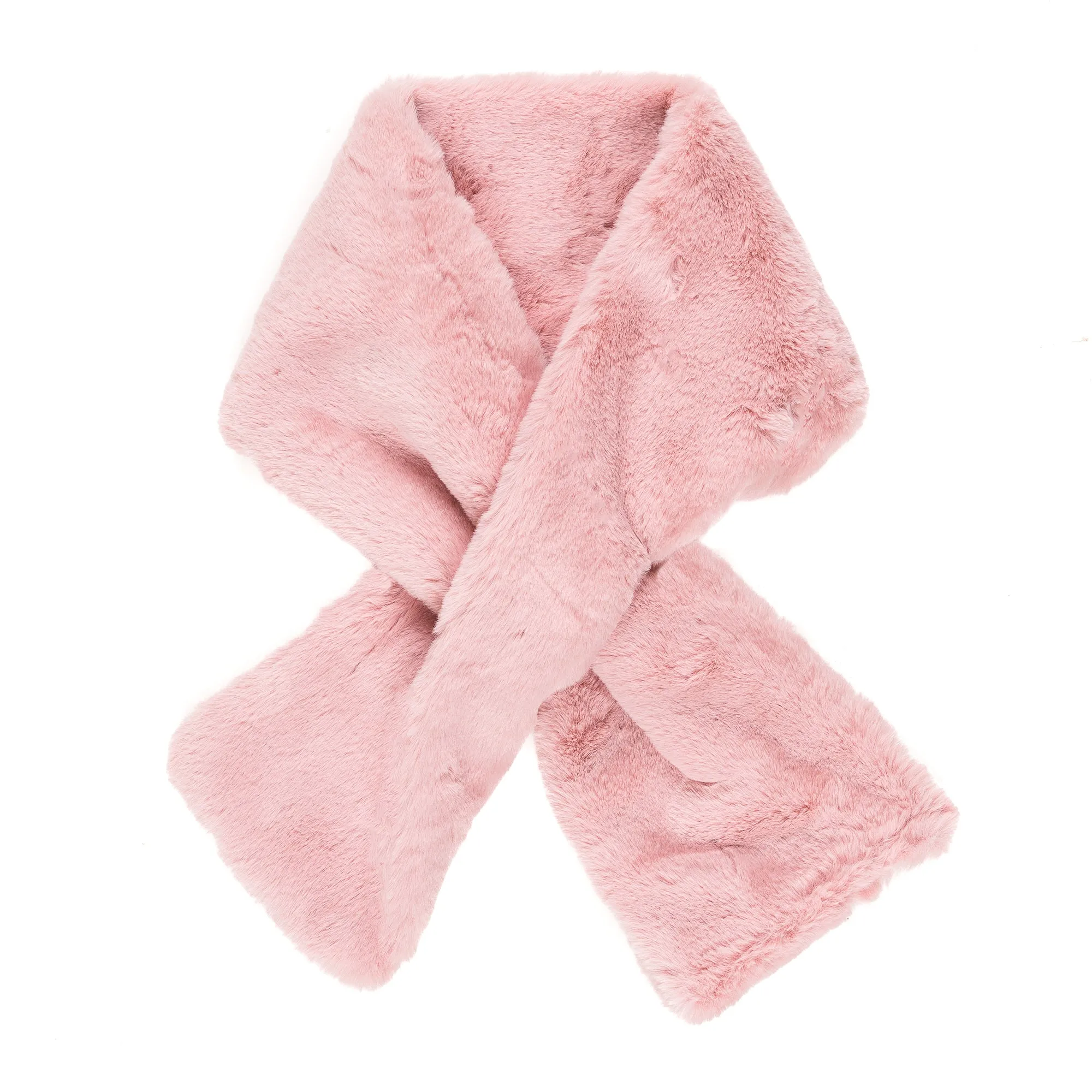 Faux Fur Collar Scarf for Women (Pink)