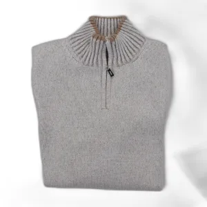 Favonio Cashmere Vaniset Half Zip in Natural