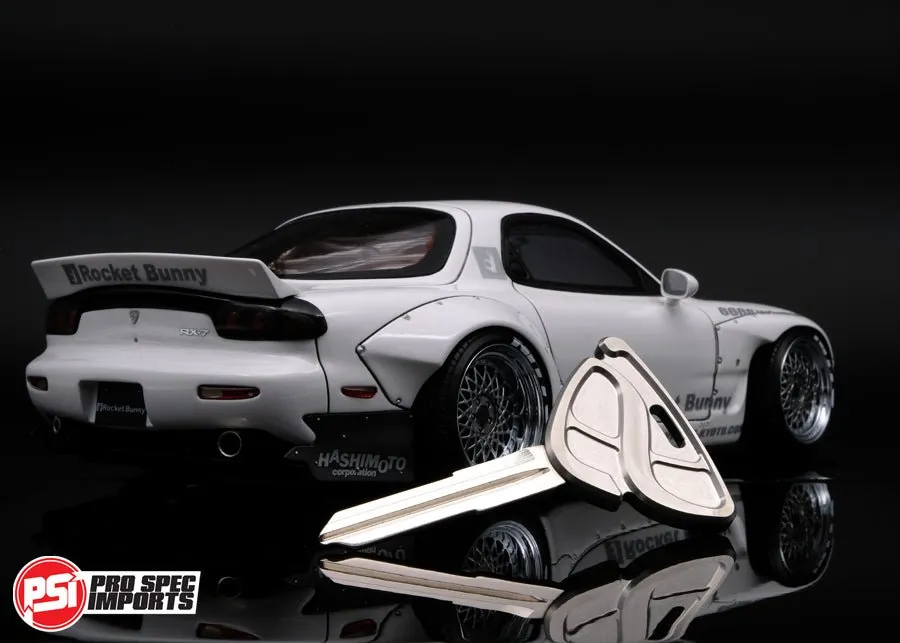 FD3S RX7 Key Blank - Machine Finish Titanium GR6