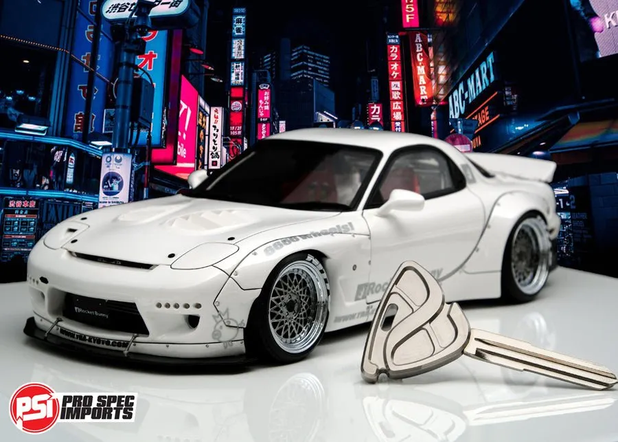 FD3S RX7 Key Blank - Machine Finish Titanium GR6