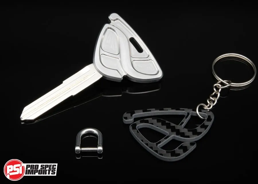 FD3S RX7 Key Blank - Machine Finish Titanium GR6