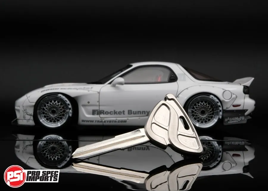 FD3S RX7 Key Blank - Machine Finish Titanium GR6