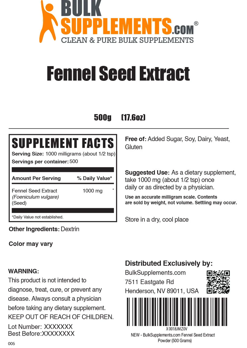 Fennel Extract Powder