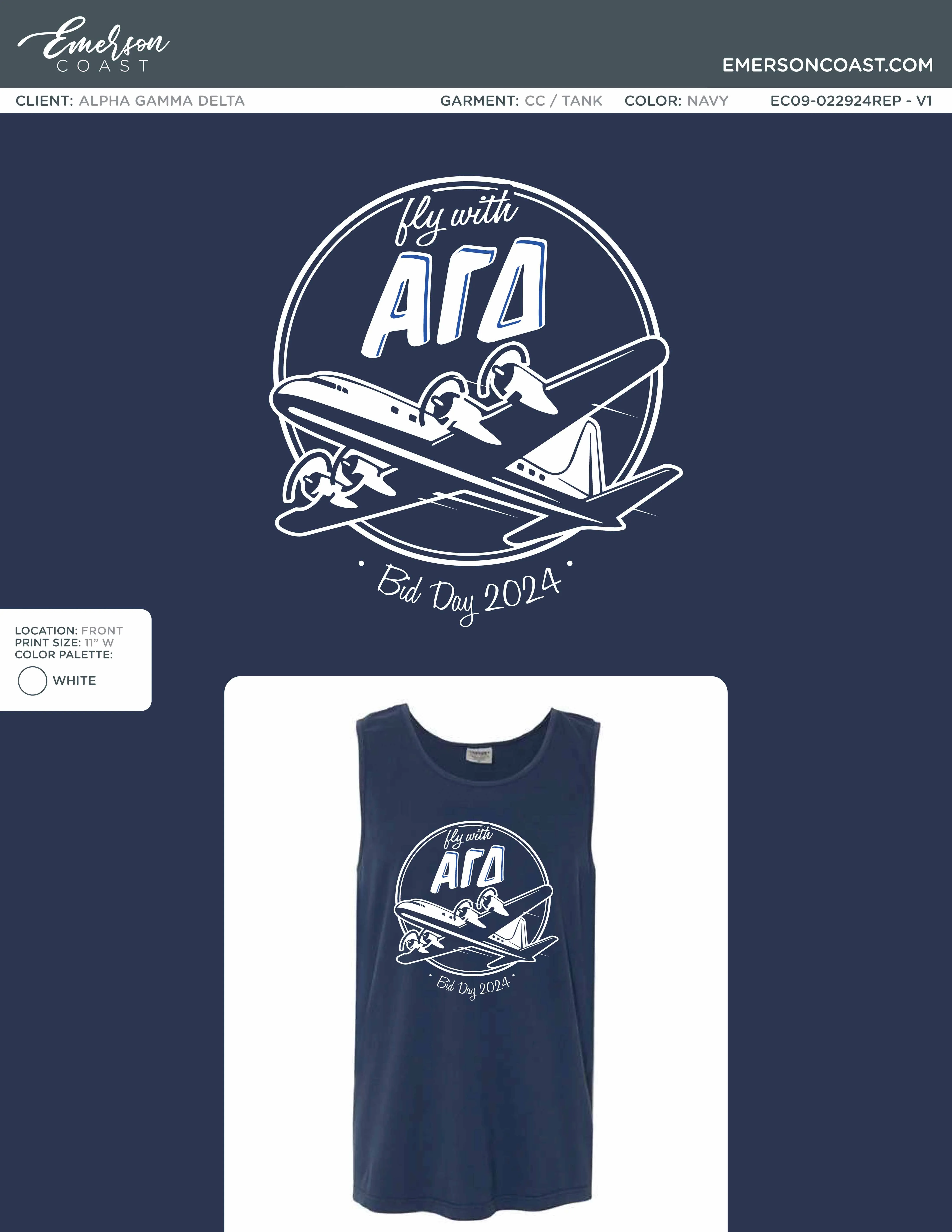 Fly First and Finest Bid Day Design