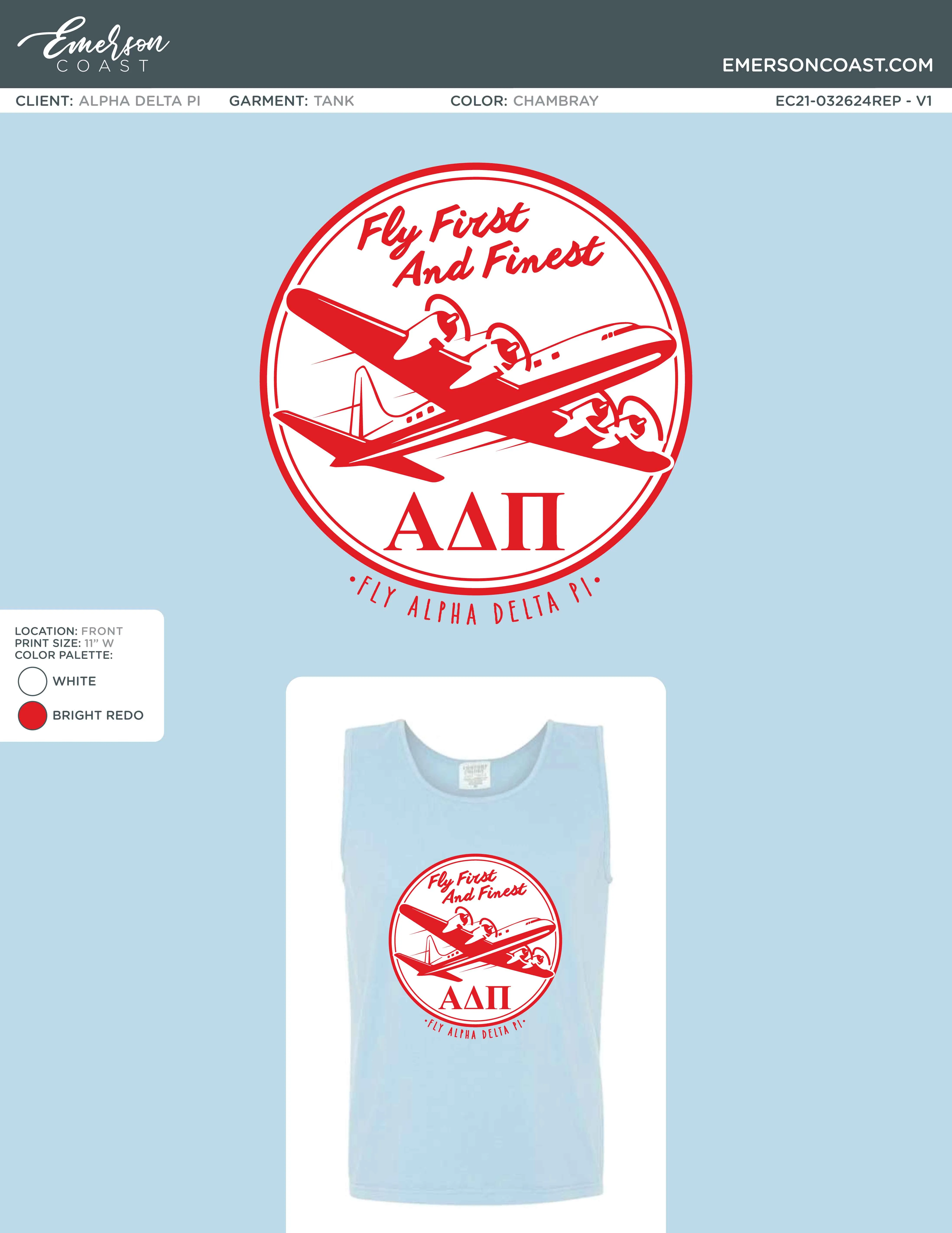 Fly First and Finest Bid Day Design