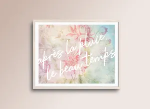 French Quotes Archival Print, Inspirational Quote Artwork in Soft Pastels, Delightful Gift for Cottagecore Aficionados – French Cottagecore Decor