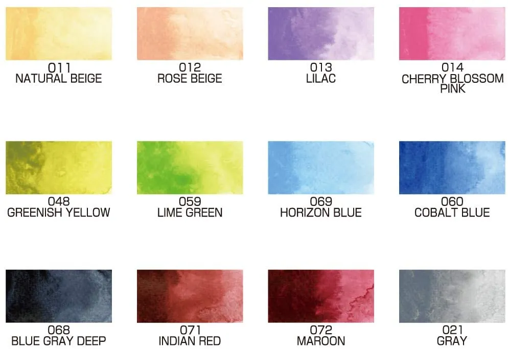 Gansai Tambi Pastel Watercolor 12pk Set