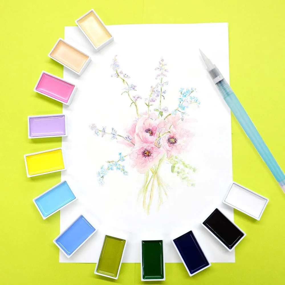 Gansai Tambi Pastel Watercolor 12pk Set