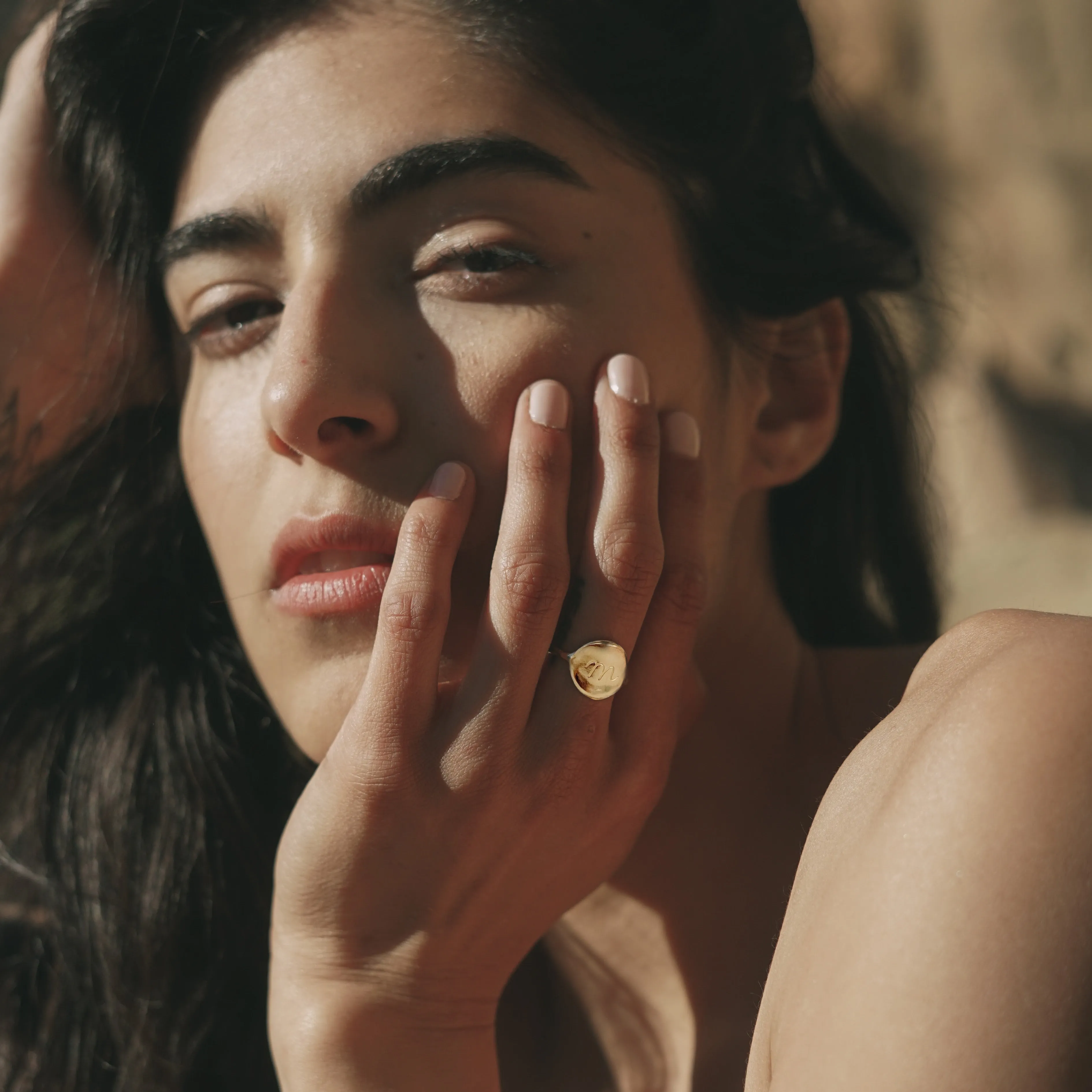 Georgia Initial Ring | Gold