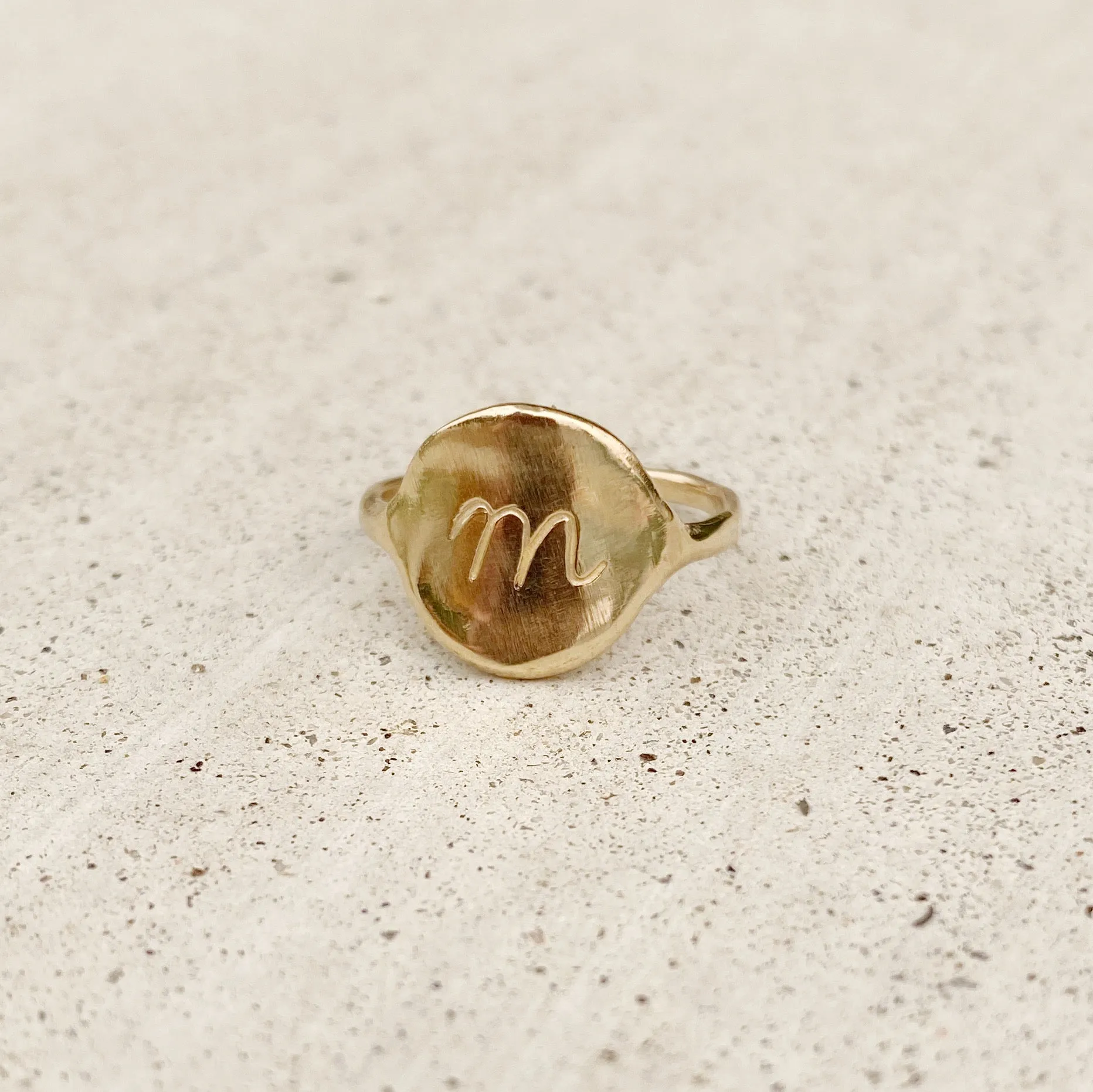 Georgia Initial Ring | Gold